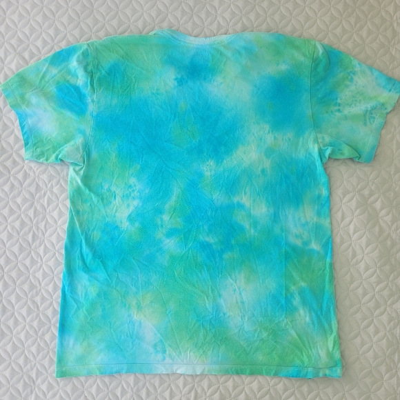 Large Calvin Klein Blue Green Tie Tyed T-Shirt - Picture 3 of 10